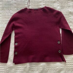 Suzan Shier Women’s Sweater Tunic Wine Color Size L